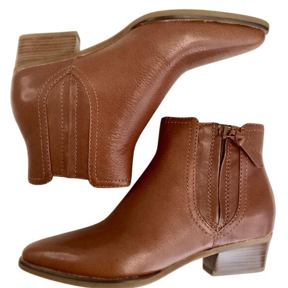 NIB Cole Haan Hadlyn Leather Bootie British Tan Size 6.5B - Picture 5 of 8